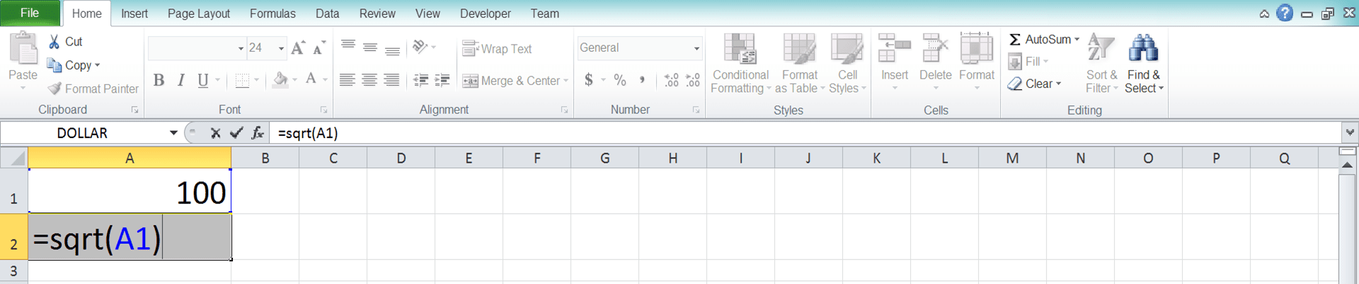 Cara Menghitung Akar di Excel Beserta Berbagai Rumus dan Fungsinya - Screenshot Langkah 3-4