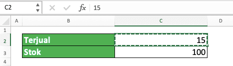 Cara Pengurangan di Excel Beserta Berbagai Rumus dan Fungsinya - Screenshot Contoh Mode Salin Cell Angka Pengurang Untuk Penggunaan Paste Special Dalam Pengurangan di Excel