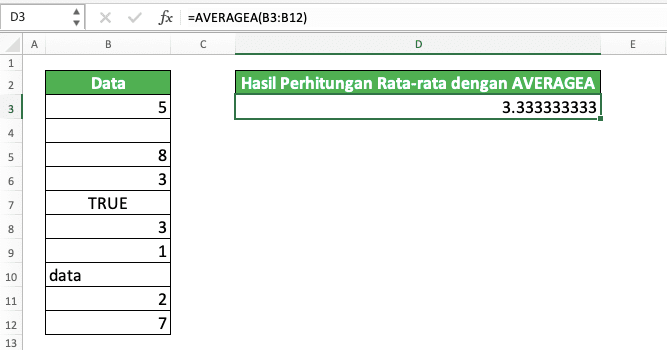 Rumus AVERAGEA Excel: Fungsi, Contoh, dan Cara Menggunakannya - Screenshot Langkah 6