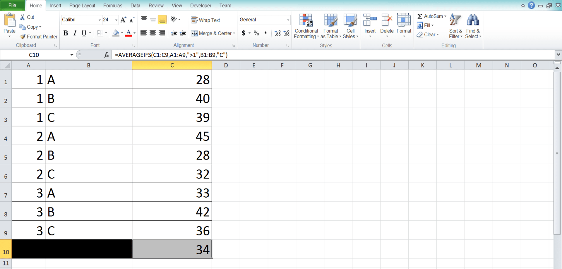 Cara Menggunakan Rumus AVERAGEIFS di Excel: Fungsi, Contoh, dan Langkah Penulisan - Screenshot Langkah 9