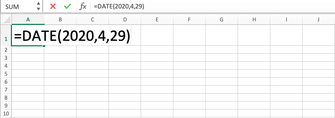 Fungsi DATE Pada Excel - Screenshot Langkah 6