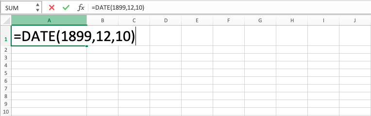 Fungsi DATE Pada Excel - Screenshot Catatan Tambahan 1-1-1