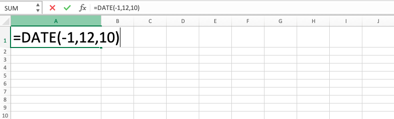 Fungsi DATE Pada Excel - Screenshot Catatan Tambahan 1-2-1