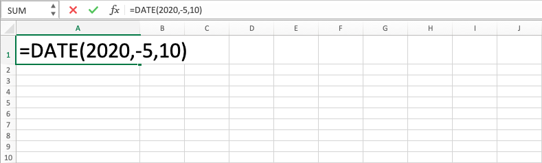 Fungsi DATE Pada Excel - Screenshot Catatan Tambahan 2-1-1