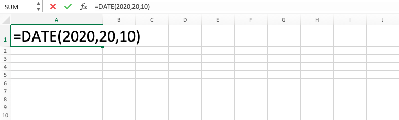 Fungsi DATE Pada Excel - Screenshot Catatan Tambahan 2-2-1