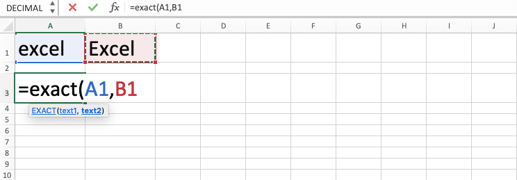 Cara Menggunakan Rumus EXACT Excel: Fungsi, Contoh, dan Langkah Penulisan - Screenshot Langkah 4