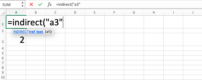 Rumus INDIRECT Excel - Screenshot Langkah 3