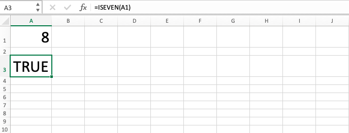 Rumus ISEVEN Excel - Screenshot Langkah 6