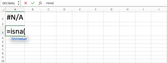 Cara Menggunakan Rumus ISNA Excel: Fungsi, Contoh, dan Langkah Penulisan - Screenshot Langkah 2