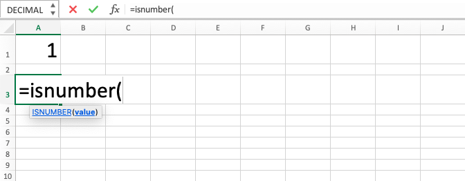 Rumus ISNUMBER Excel - Screenshot Langkah 2