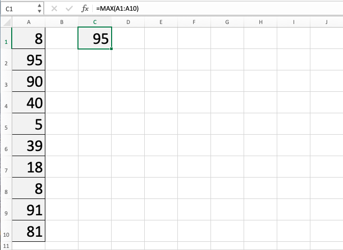 Fungsi MAX - Screenshot Langkah 6