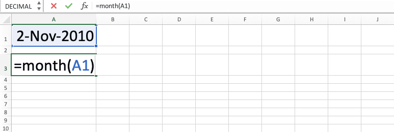 Cara Menggunakan Rumus MONTH Excel: Fungsi, Contoh, dan Langkah Penulisan - Screenshot Langkah 4