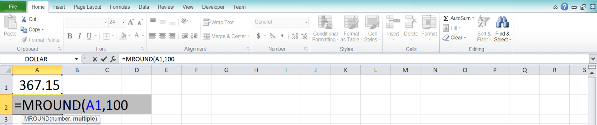 Cara Menggunakan Rumus MROUND Excel: Fungsi, Contoh, dan Langkah Penulisan - Screenshot Langkah 4