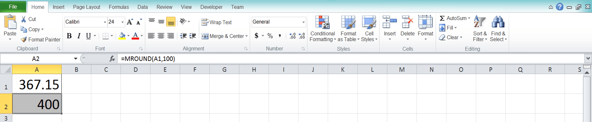 Cara Menggunakan Rumus MROUND Excel: Fungsi, Contoh, dan Langkah Penulisan - Screenshot Langkah 7