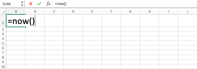 Fungsi NOW Pada Excel - Screenshot Langkah 3