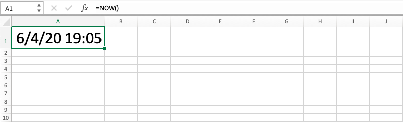 Fungsi NOW Pada Excel - Screenshot Langkah 5