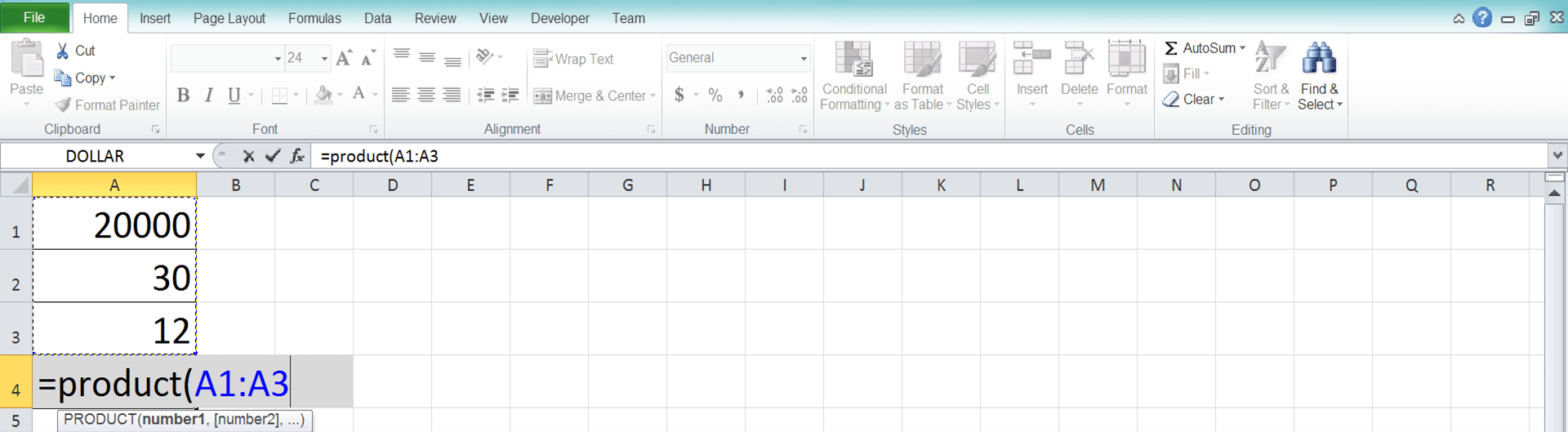 Cara Menggunakan Rumus PRODUCT Excel: Fungsi, Contoh, dan Langkah Penulisan - Screenshot Langkah 3