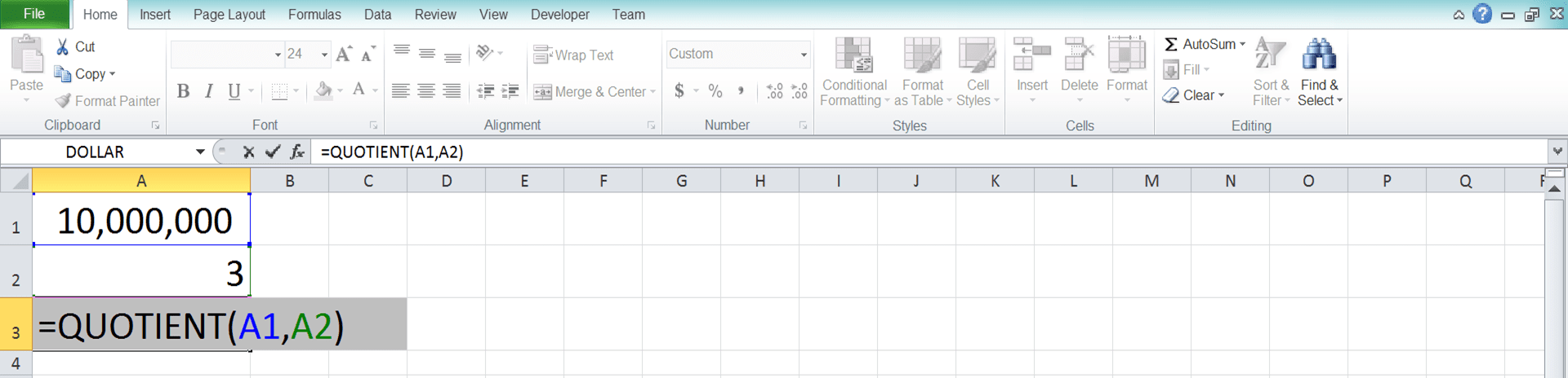 Cara Menggunakan Rumus QUOTIENT Excel: Fungsi, Contoh, dan Langkah Penulisan - Screenshot Langkah 5