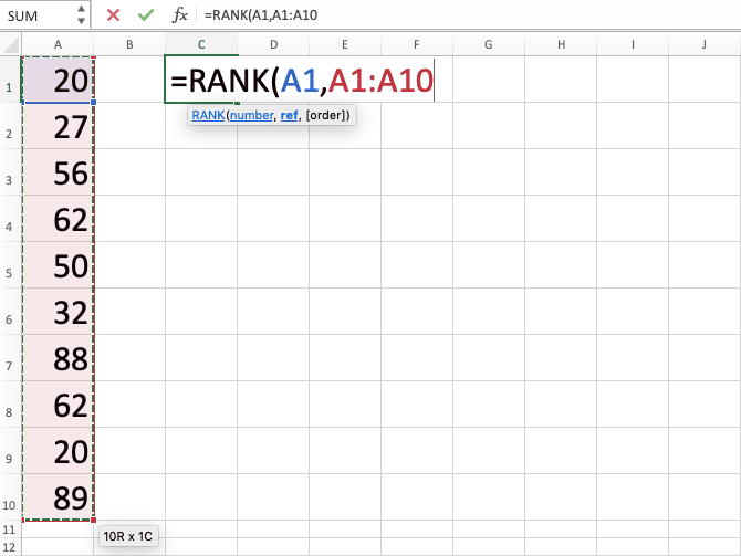 Cara Menggunakan Rumus RANK Excel: Fungsi, Contoh, dan Langkah Penulisan - Screenshot Langkah 4