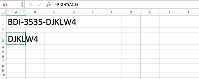 Rumus RIGHT Excel - Screenshot Langkah 7