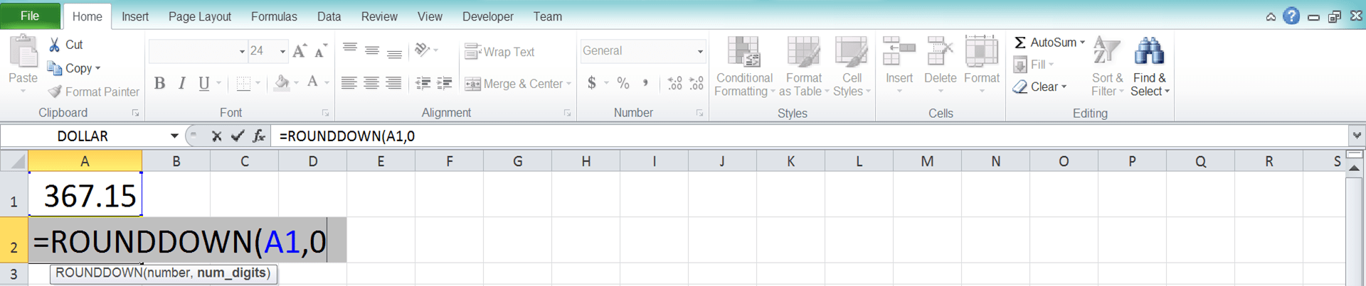 Rumus Excel ROUNDDOWN: Fungsi, Contoh, dan Cara Menggunakannya - Screenshot Langkah 4