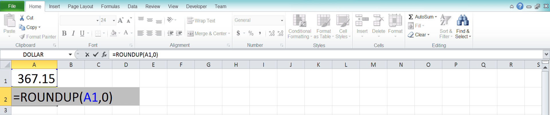 Rumus ROUNDUP Excel: Fungsi, Contoh, dan Cara Menggunakannya - Screenshot Langkah 5