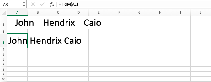 Rumus TRIM Excel - Screenshot Langkah 6