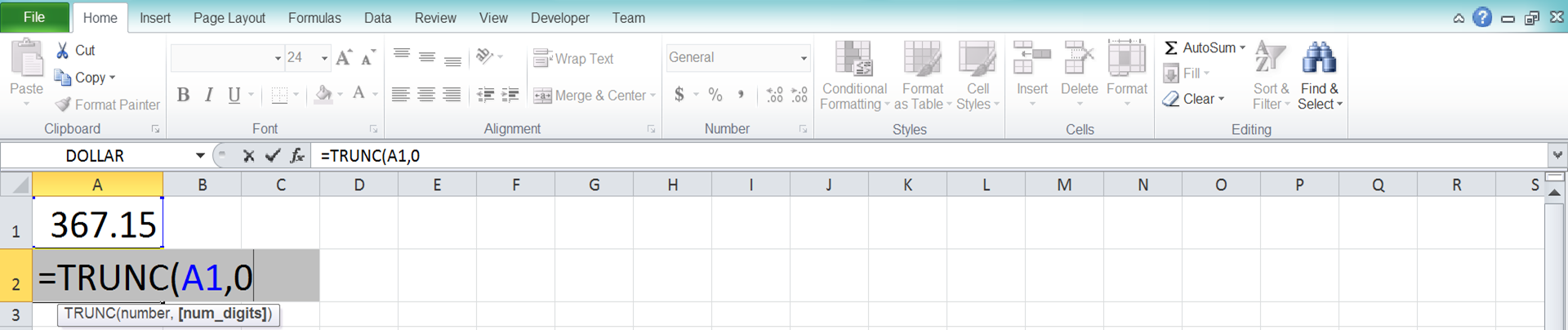 Rumus TRUNC Excel - Screenshot Langkah 4