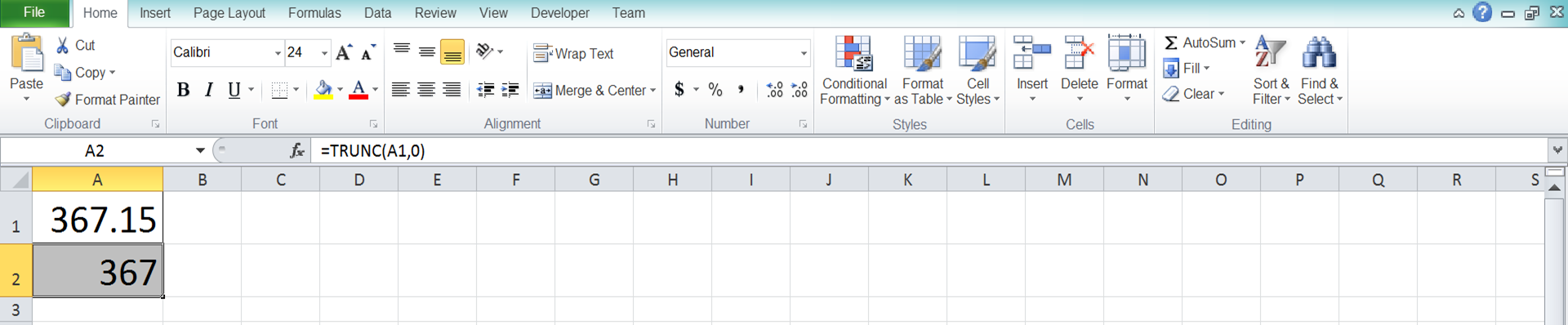 Rumus TRUNC Excel - Screenshot Langkah 7