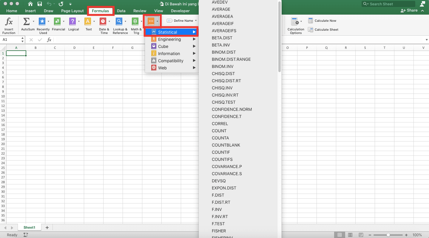 Di Bawah Ini yang Bukan Termasuk Fungsi Statistic adalah … - Screenshot Cara Mengakses Daftar Fungsi Statistik Excel