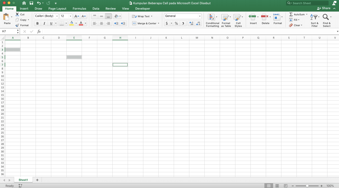 Kumpulan Beberapa Cell pada Microsoft Excel Disebut … - Screenshot Contoh Range 2