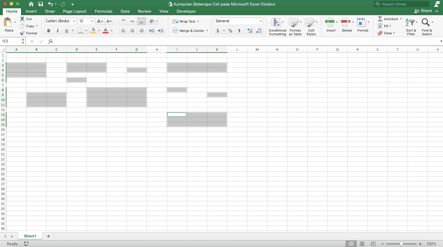 Kumpulan Beberapa Cell pada Microsoft Excel Disebut … - Screenshot Contoh Range 3