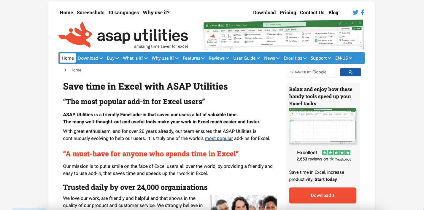 12 Add-In Excel Terbaik di 2025 - Screenshot ASAP Utilities