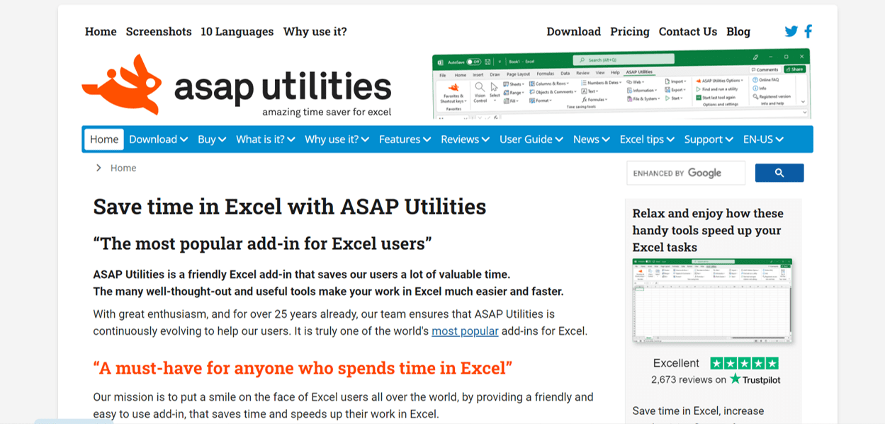 5 Alternatif Kutools for Excel Terbaik di 2025 - Screenshot ASAP Utilities