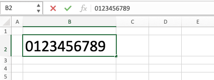 Cara Menulis Angka 0 di Awal di Excel Agar Tidak Hilang - Screenshot Contoh Penulisan Angka dengan 0 di Depannya