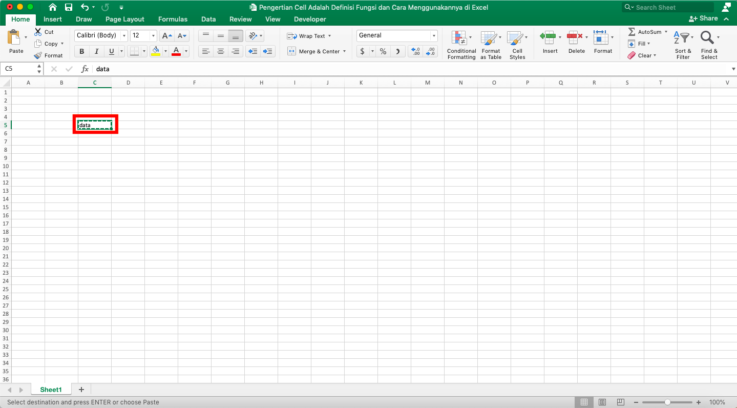 Pengertian Cell Adalah; Definisi, Fungsi, dan Cara Menggunakannya di Excel - Screenshot Contoh Tanda Copy Cell di Excel