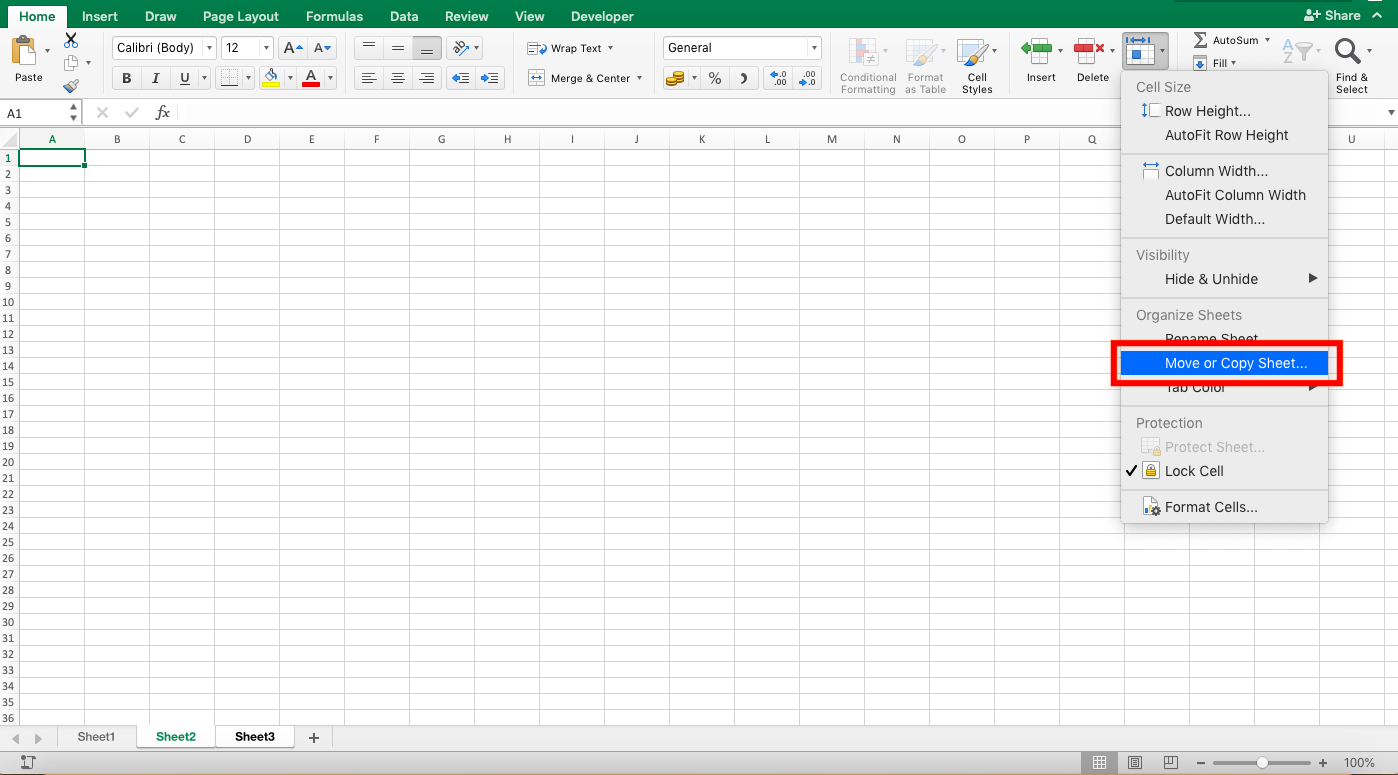 Cara Copy Sheet Excel - Screenshot Langkah 1-3