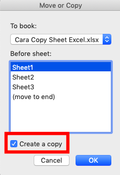 Cara Copy Sheet Excel - Screenshot Langkah 1-4