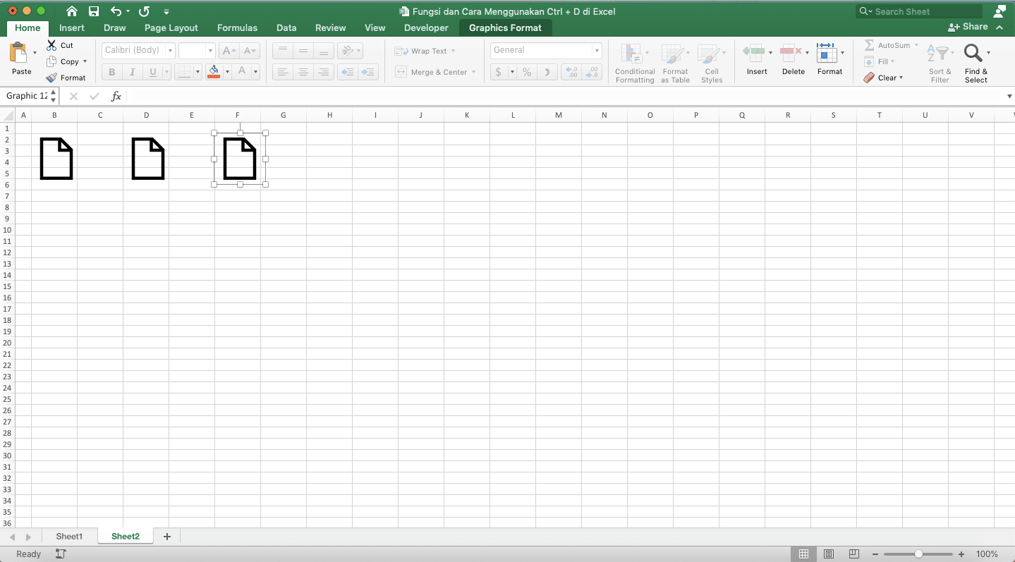 Fungsi dan Cara Menggunakan Ctrl + D di Excel - Screenshot Langkah 2-5