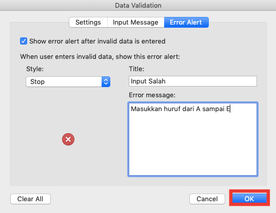 Data Validation di Excel: Fungsi dan Cara Menggunakannya - Screenshot Langkah Membuat Data Validation 6