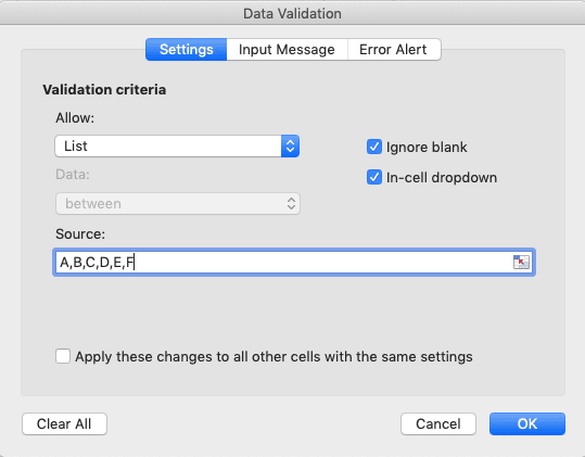 Data Validation di Excel: Fungsi dan Cara Menggunakannya - Screenshot Contoh Proses Edit di Dialog Box Data Validation