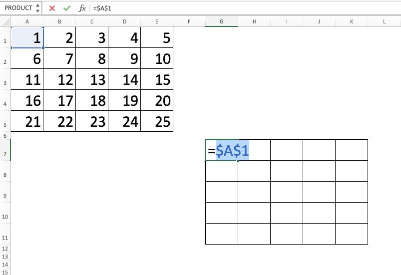 Cara Menggunakan dan Fungsi F4 Pada Excel - Screenshot Langkah 1-2-1