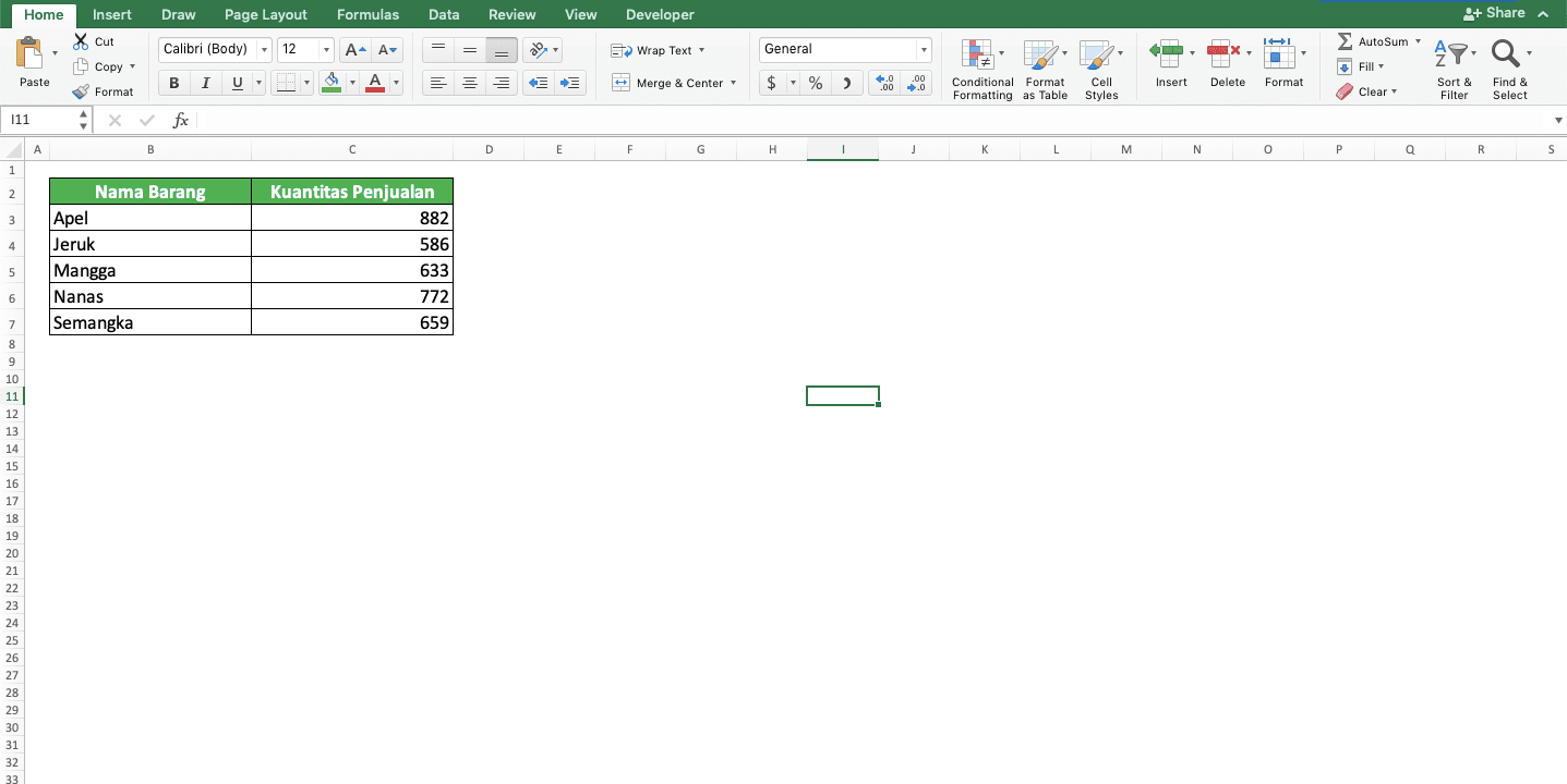 Cara Menggunakan dan Fungsi F4 Pada Excel - Screenshot Langkah 3-2