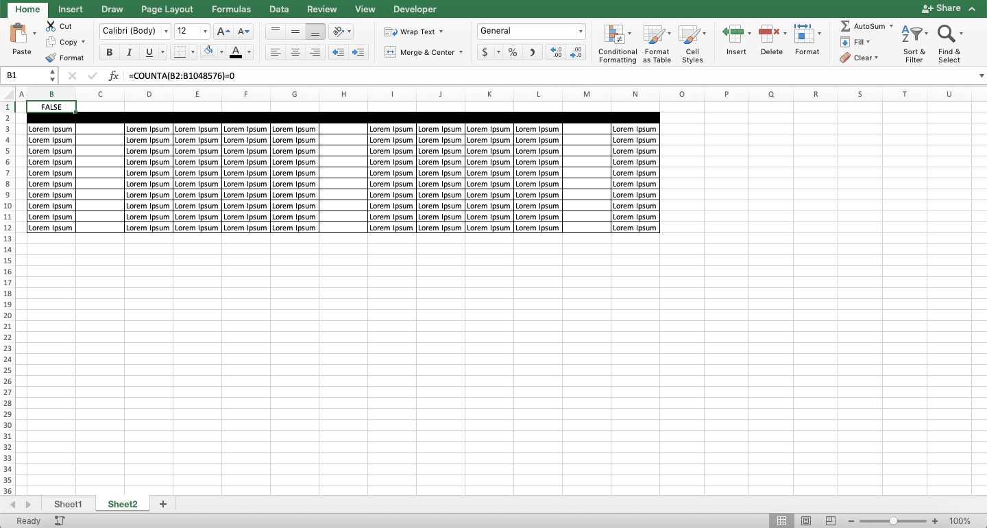Cara Menghapus Kolom di Excel - Screenshot Langkah 2 Menghapus Kolom Kosong di Excel