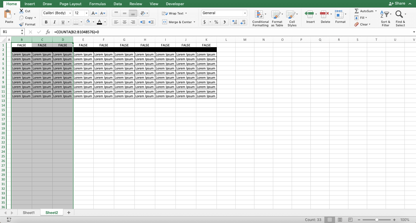 Cara Menghapus Kolom di Excel - Screenshot Langkah 8 Menghapus Kolom Kosong di Excel