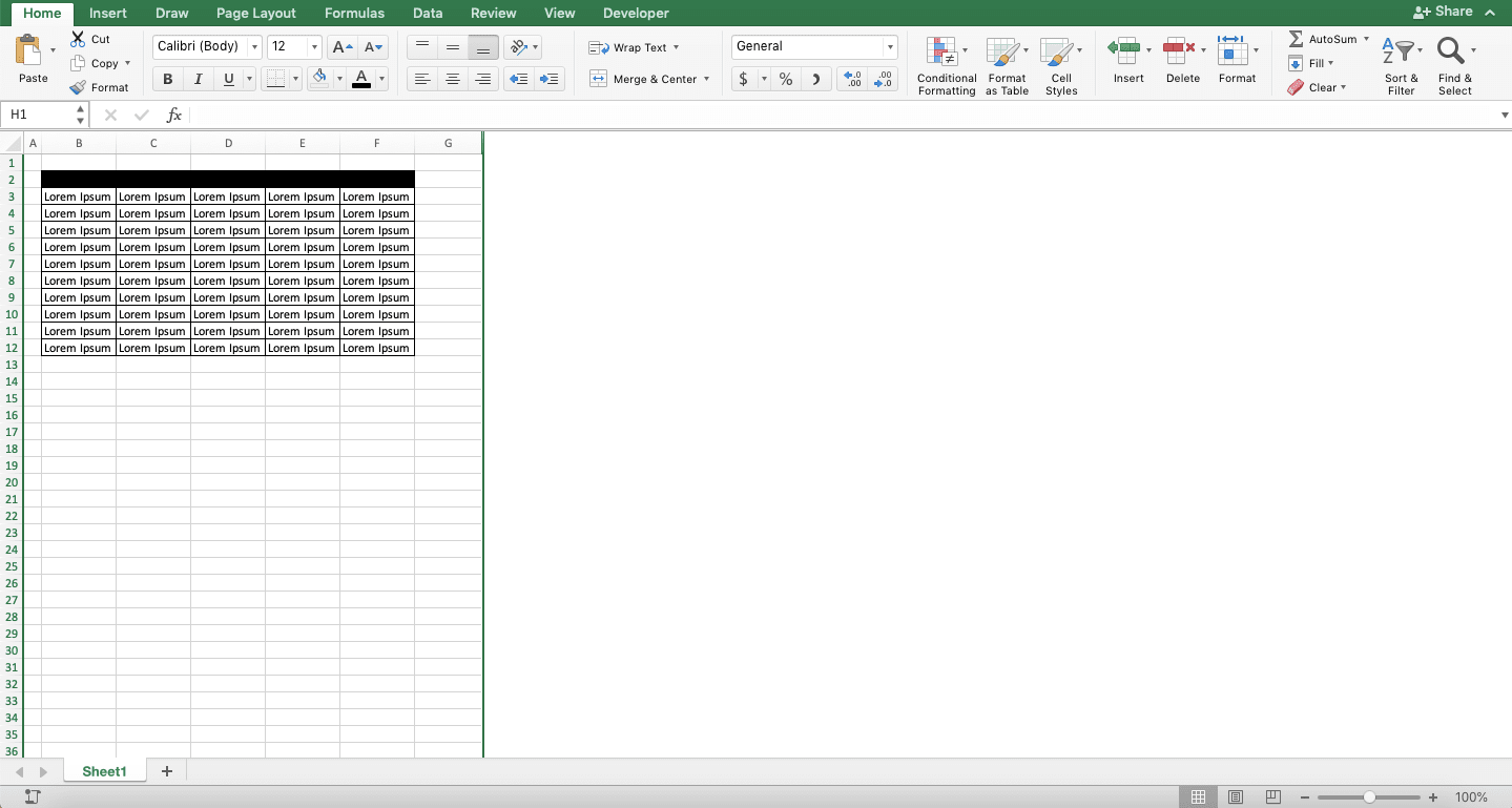 Cara Menghapus Kolom di Excel - Screenshot Langkah 4 Cara Menyembunyikan Kolom Tanpa Ujung di Excel