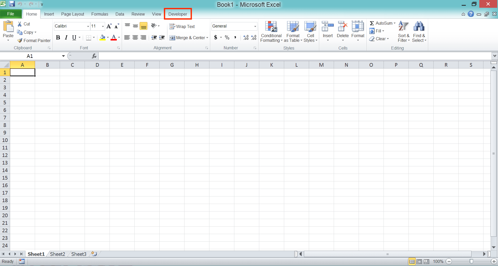 Cara Menampilkan/Memunculkan Tab Developer di Excel - Screenshot Langkah 5