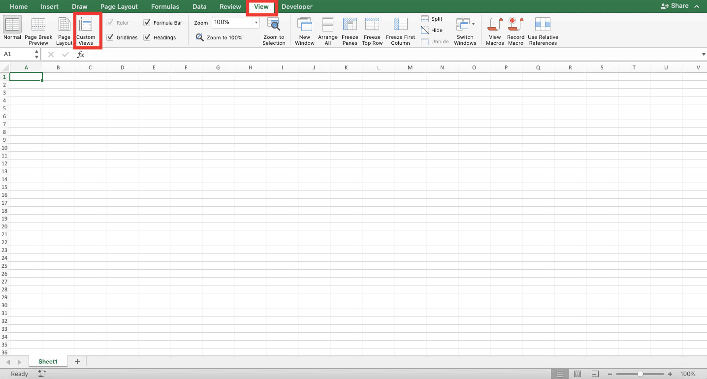 Cara Memunculkan Sheet Pada Excel - Screenshot Langkah 3-2-1