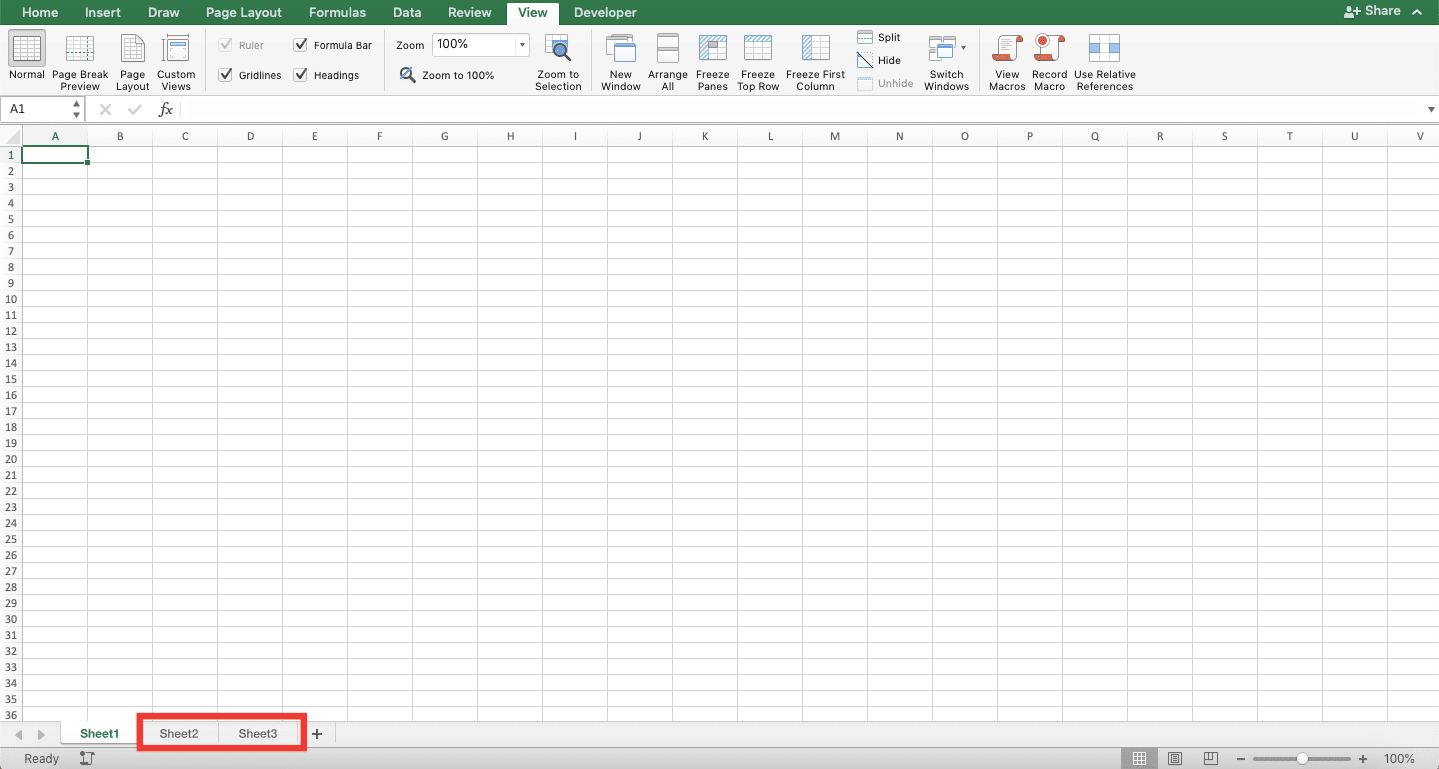 Cara Memunculkan Sheet Pada Excel - Screenshot Langkah 3-2-3