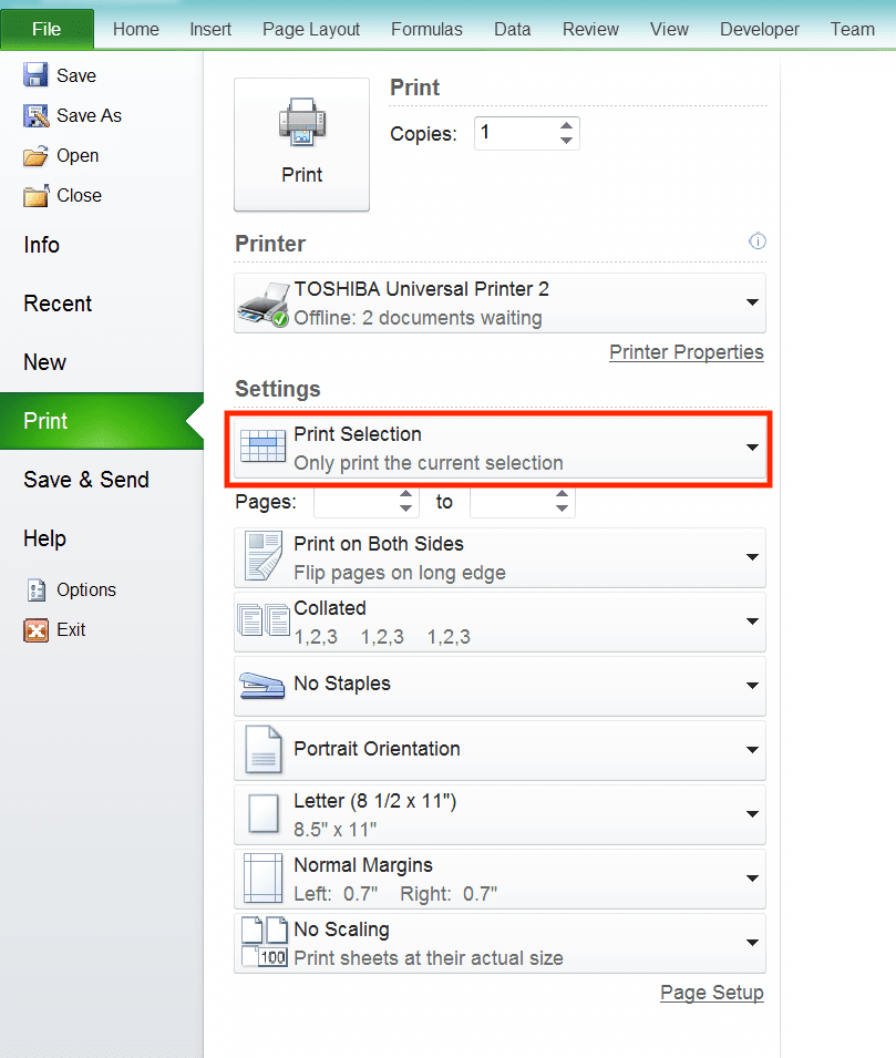 Cara Print Excel Agar Tidak Terpotong, Rapi, dan Full Kertas - Screenshot Cara Print Cell Range yang Sama dari Beberapa Sheet, Langkah 3